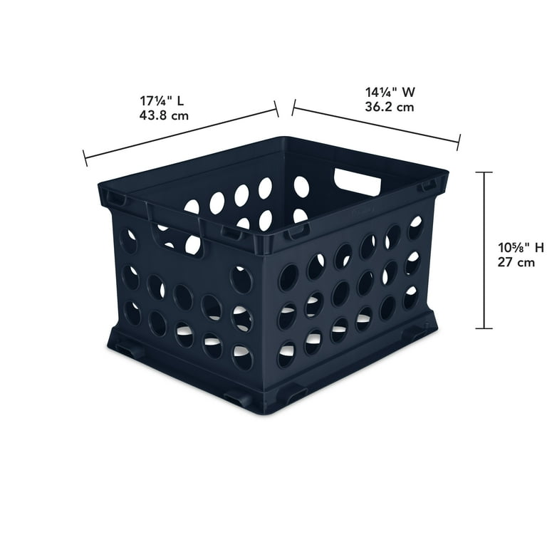 Sterilite File Crate Plastic, Blush Pink