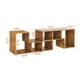 thumbnail image 5 of MOOSENG Horizontal Bookshelf, Vintage 2 Shelf Cube Bookcase L-Shaped TV Console Stand, Modern Entertainment Center with Open Storage Shelves for CDs/Movies/Books for Living Room, Bedroom, 5 of 6