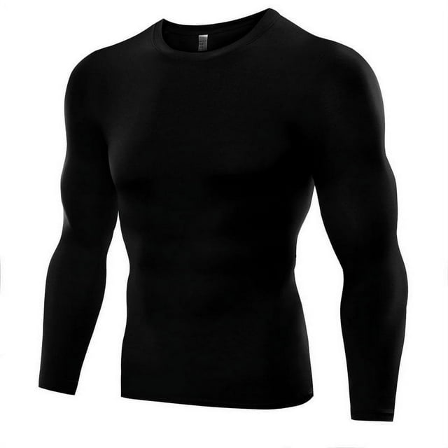 Men Compression Base Layer Tight Long Sleeve Tops T-Shirt for Sports Fitness Training Running Exercise
