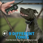 DOGLinsen Dog Training Collar with Remote,3300ft Long Range, Waterproof Electric Collar for Medium/Large Dogs (10-110 lbs), 16 Adjustable Shock Levels,Beep & Vibration Modes,BlackGreen