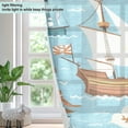thumbnail image 4 of Sailboats Sea Blackout Curtains Thermal Insulation 63 inch Grommet for Bedroom Living Room Bathroom Kitchen Windows 2 Pack, 4 of 6