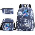thumbnail image 1 of Lilo & Stitch Backpack Set mochila escolar Rayo azul brillar  Electrónica, 1 of 1