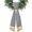 Yellow, variant on Red Geranium Clusters Wreath Sash for Front Door 4.5"x56", Rustic Floral Green Gingham Check Border Double-Sided Bow Ribbon Decor for Wreaths, Stair Railings, Fireplace Mantel