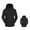 Black, variant on 3-in-1 Waterproof Ski Jacket for Unisex, Detachable Hood Fleece Lined, Windproof Color Block Outdoor Outerwear, 1 Piece, M-5XL, Plus Size Friendly