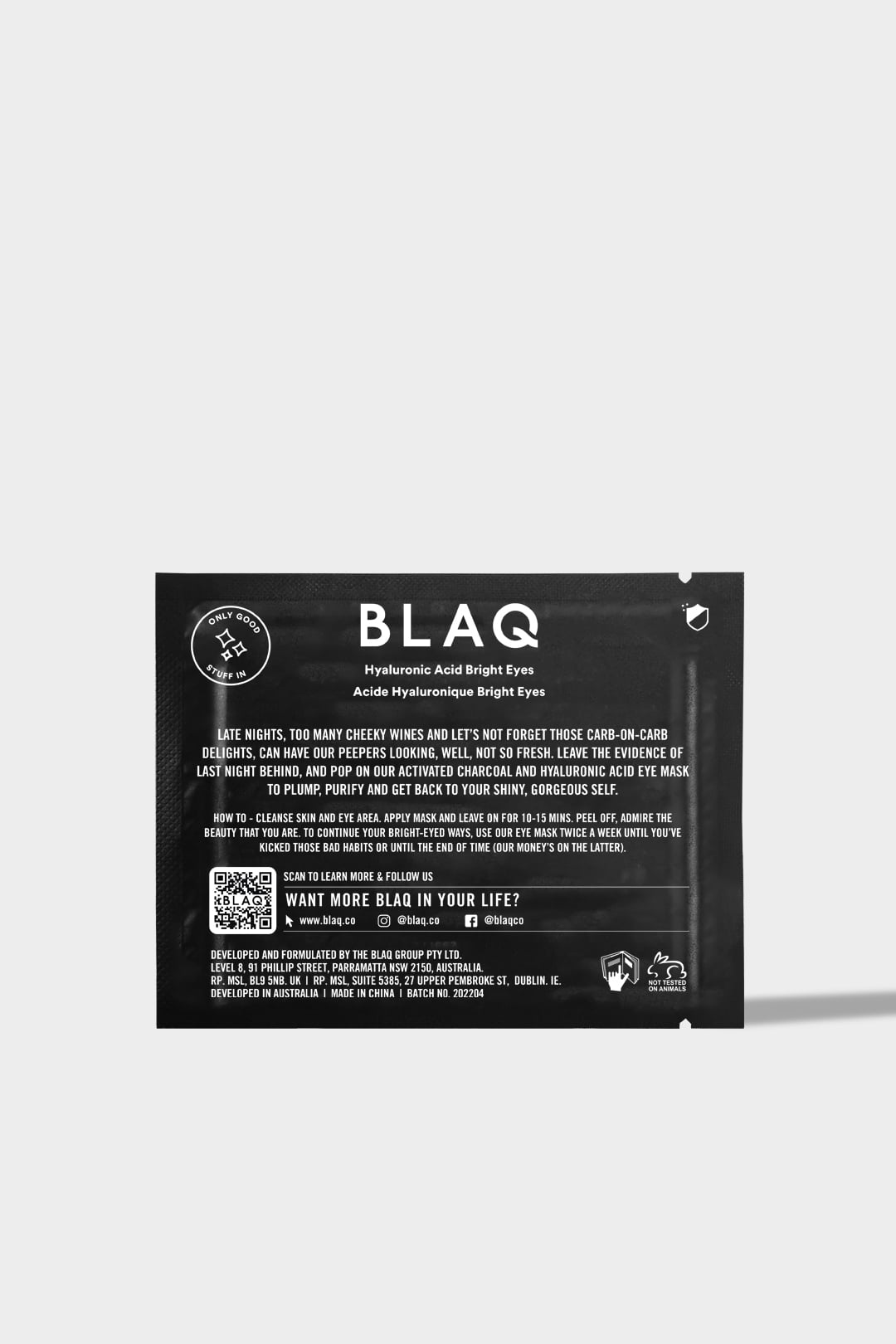 Bright Eyes Hyaluronic Acid Patches for under eye Dark Circles, Wrinkles and Puffiness