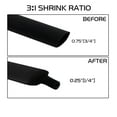 thumbnail image 3 of Heating Shrink Polyolefin Tube 3:1 Shrink Ratio Adhesive Electrical Connectors and Against Liquid Leakages Alternative 3/4in Diameter Black 20ft, 3 of 5