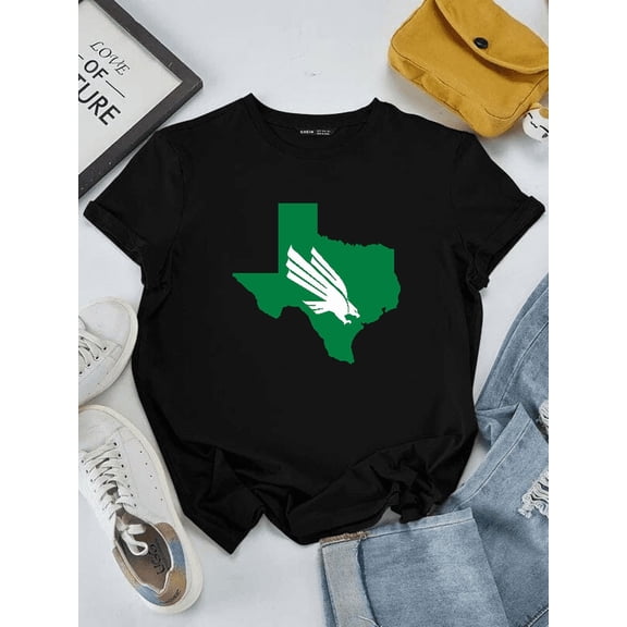 North Texas University College Sports Team Pride Graphic Unisex T-Shirt, S-5XL