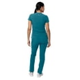thumbnail image 2 of Adar Addition Go-Basic Scrub Set For Women - Slim V-Neck Scrub Top & Skinny Cargo Scrub Pants - A9200 - Caribbean Blue - XS, 2 of 7