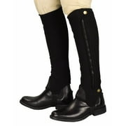 TuffRider Adult Grippy Nubuck Half Chaps Black M