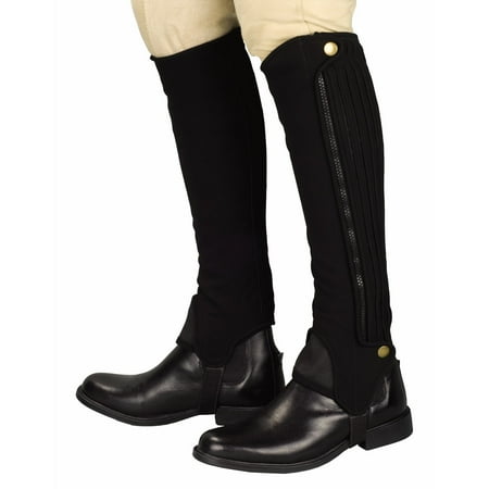 TuffRider Adult Grippy Nubuck Half Chaps Black S
