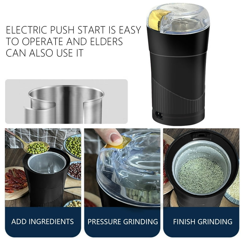 Christmas Clearance Sales! SRUILUO Electric Herb Grinder Spice Grinder  Compact Size, Easy On/off, Fast Grinding for Flower Buds Dry Spices Herbs