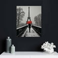 thumbnail image 4 of HENGT Arts Canvas Wall Art Decor The Red Umbrella At The Tour Eiffel Abstract Painting Large Art Pictures Modern Artwork for Living Room Bedroom Office Decor 16x20 inch, 4 of 4