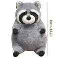 thumbnail image 3 of Peluche de mapache, muñeco de peluche con cola suave. Peluches para niños, Navidad, Pascua, cumpleaños., 3 of 7