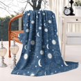 thumbnail image 2 of Blue Sun Moon Cloud Planet Eye Star Pattern Blanket,Comfortable Soft Lamb Wool Throw Blanket,All Season,Warm Lightweight Blankets for Sofa Bed Couch Living Room Chair,50"x60", 2 of 4
