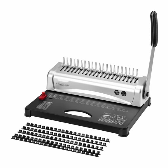 Comb Binding Machine 21-Holes 450 Sheets, Book Binder for Letter/A4/A5