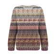 thumbnail image 4 of HLKJKLS Oversized Sweatshirt For Women Star Print Hoodless Long Sleeve Side Split Loose Pullover Sweatshirt Yellow S-3Xl, 4 of 5
