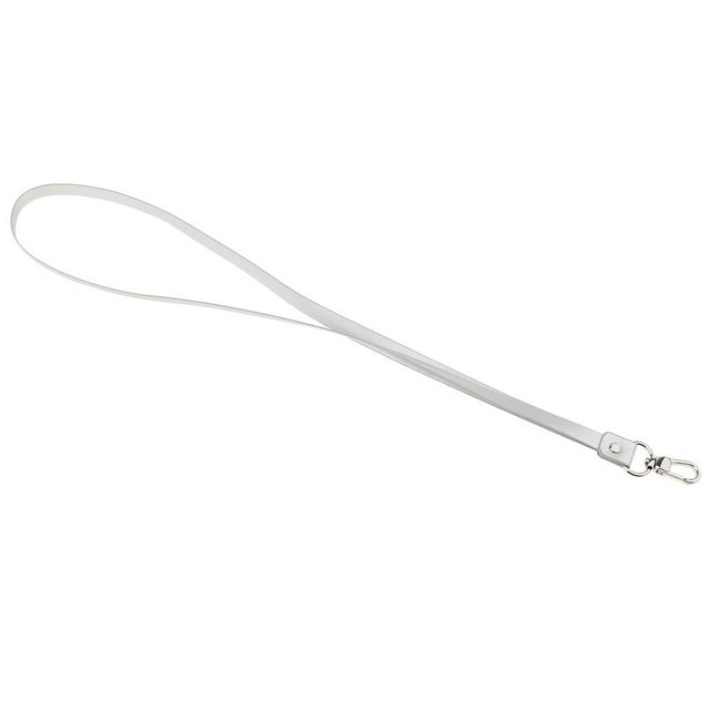 BELOVING Lanière de Cou en Cuir PU Clips Métalliques pour Cartes d'Identité Badges Argent