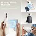 thumbnail image 5 of for iPhone 14 Plus Case Clear Magnetic Compatible with Magsafe, Thin Slim Transparent Non Yellowing, Hybrid Soft Silicone Bumper & Hard Plastic Protective Cover for Women, Light Blue, 5 of 12