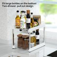 thumbnail image 3 of Under Sink Organizers, 2 Tier Bathroom Organizer with Sliding Storage Drawer for Bathroom Storage Kitchen Organization and Storage-Sliver Aluminum Tube, 3 of 7