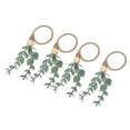 thumbnail image 4 of 4Pcs Napkin Rings Simple Decorative Handicraft Leaf Flower Napkin Rings for Weddings New Years Parties6640, 4 of 14