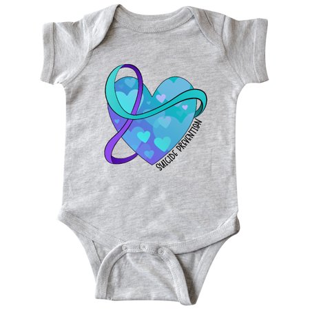 

Inktastic Suicide Prevention Awareness Purple and Teal Heart Ribbon Gift Baby Boy or Baby Girl Bodysuit