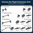thumbnail image 6 of Bright Showers Brass Shower Arm Extender for Rain & Handheld Shower Head, 5” Universal Shower Head Extension Arm, Height & Angle Adjustable, Chrome, 6 of 7