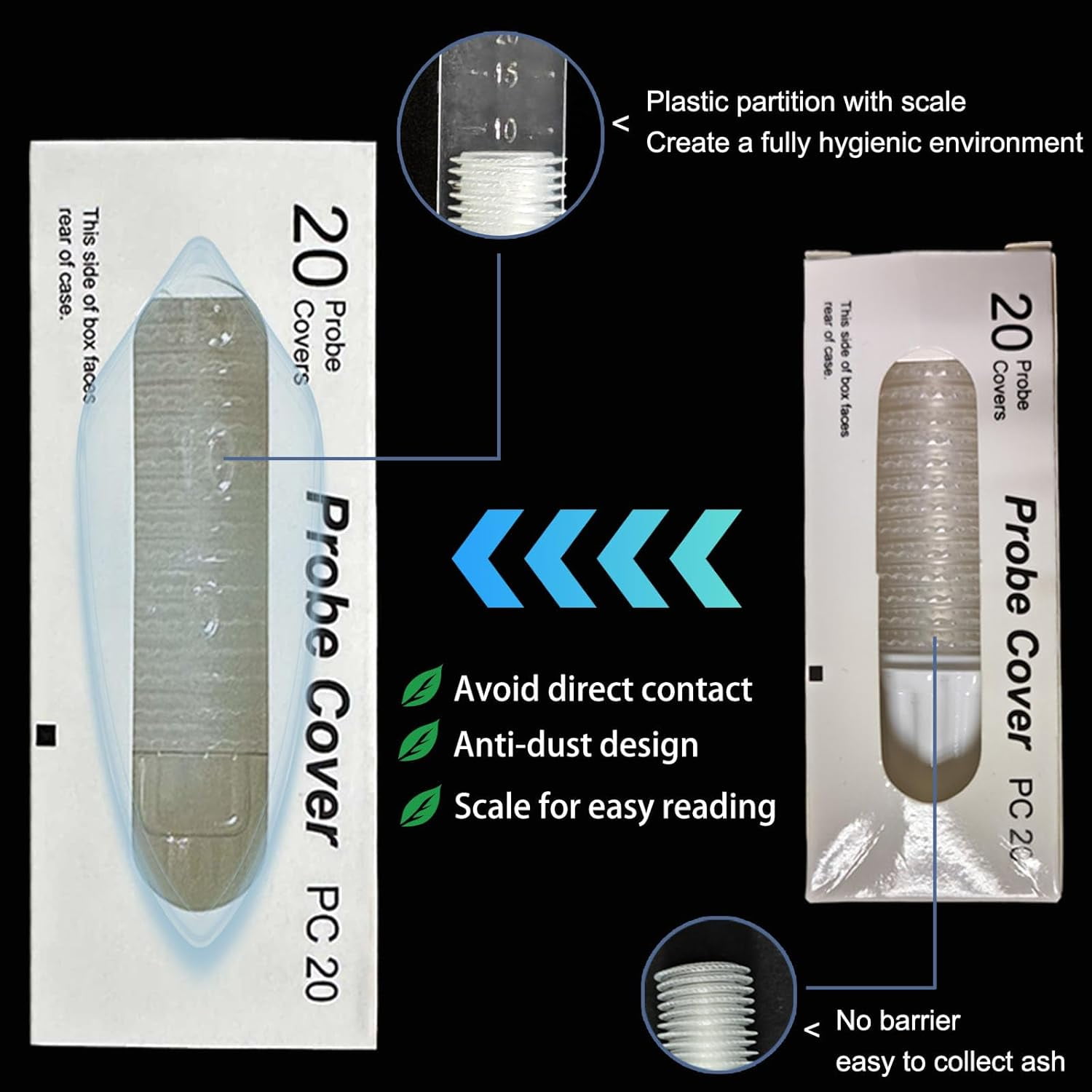 Disposable Ear Thermometer Probe Covers - 800pcs Upgraded Version Thermometers Lens Filters Refill Caps for All Braun Thermometer Digital Thermometer Protective Cover for Baby Adults Kids Infant