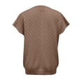 thumbnail image 5 of WCJM Womens 2026 Spring Summer Knit Top V Neck Short Sleeve Sweater Vest Business Casual Outfit (Brown,S), 5 of 5