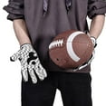 thumbnail image 2 of QUETO Gants de Rugby Unisexes Rouges Full Football Américain, 2 of 5