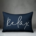 thumbnail image 2 of Creative Products Relax Thin Script Navy 14x20 Indoor / Outdoor Pillow, 2 of 8