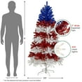 thumbnail image 7 of Northlight Pre-Lit Americana Tinsel Christmas Tree - 6' - Clear Lights, 7 of 7
