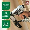 thumbnail image 2 of Metabo HPT Narrow Crown Stapler, Pro-Preferred Pneumatic Power Nailers, Finish Stapler for Furniture & Cabinetry, Lightweight Trim Tool, Ergonomic Design, 18 Gauge, 1/2″ to 1-1/2″ Staples, N3804AB3, 2 of 11