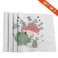 thumbnail image 2 of DouZhe Ensemble de 4 Placemats en Polyester Motif de Champignon Cottagecore de Grenouille de Bande Dessinée Résistant à la Chaleur Place Mats pour Table à Manger, 12 x 18 Po, 2 of 6