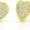 Gold, variant on 926 Sterling Silver Gold Plated Micro Pave Braided Puffed Heart Stud Earrings, Giorgio Bergamo Silver