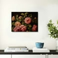 thumbnail image 4 of ONETECH Still life Gold Wall Art, Retro Pink Roses Canvas Prints Artwork with Antique , Victorian Wall Paintings Decor for Living Room Gallery 20x16inch, 4 of 6