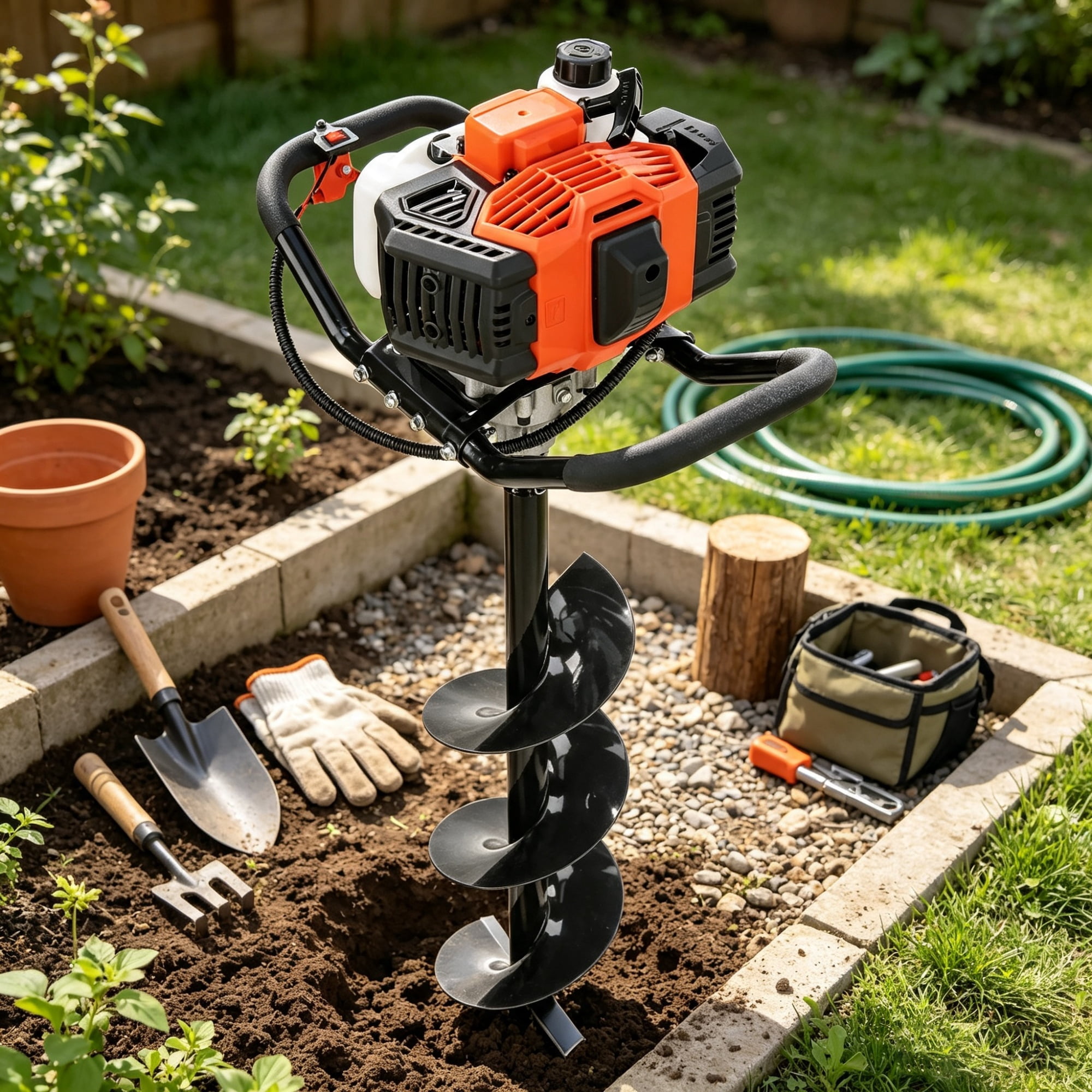 Post Hole Digger, 43cc 1250W Auger Post Hole digger