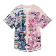 thumbnail image 6 of Stitch Baseball Jersey Button Down Personalized T-shirt Sports Fans Print Tee for Women Men 3XL, 6 of 6
