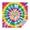 Rainbow Tie Dye, variant on Rainbow Tie Dye Mandala Pattern Square Tablecloth,Waterproof Square Table Cover,Wipeable Spillproof Washable Table Cover for Home Kitchen Party Decor 42"X42"(107x107cm)