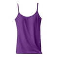 thumbnail image 4 of Tank Tops with Built in Bras Womens Cotton Camisole Adjustable Straps With Built-in Frame Bra Undershirt Tank Top, 4 of 6