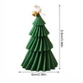 thumbnail image 3 of Festive Christmas Tree Shaped Candles Scented Holiday Decorations for Mantel Desktop Party Centerpieces Aromatherapy Gifts, 3 of 6
