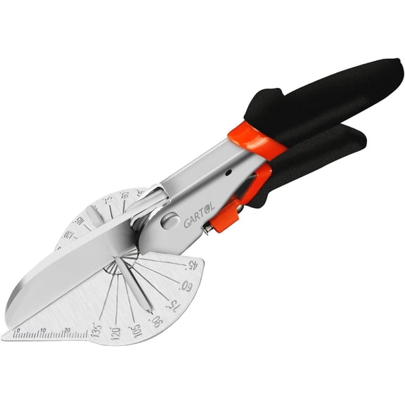 YIYUN Adjustable Multi-Angle Miter Shears 45°-135° - Heavy-Duty SK5 Steel Blade for Trim, PVC & Woodworking, No Blade Replacement Needed
