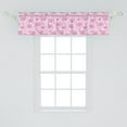 thumbnail image 2 of Ambesonne Garden Art Window Valance, Pastel Spring Bloom, 54" X 12", Pink and Pale Pink, 2 of 3