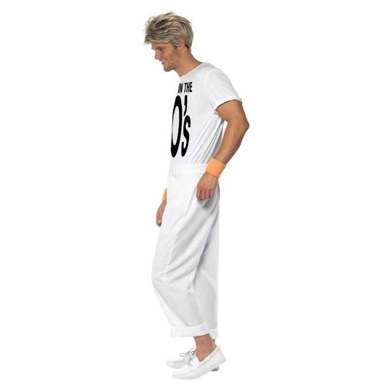 Made In 80s Costume Adult White Black Made In 80s Costume Adult White Black