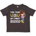 thumbnail image 3 of Inktastic Yes, This is My First Rodeo Cowgirl in Hat and Boots Girls Toddler T-Shirt, 3 of 5