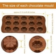 thumbnail image 3 of 6 piece chocolate mold with 15 cavities silicone praline molds candy molds food silicone baking mold BPA free, for chocolate ice cubes candy, 3 of 4