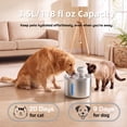 thumbnail image 5 of Wireless Cat Water Fountain, Stainless Steel 3.5L Automatic Dog Water Dispenser, 5000mAh Battery, Motion Sensor, Cordless Pet Fountain, 5 of 10