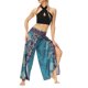 thumbnail image 2 of VISgogo Pantalones de pierna ancha de verano para mujer, pantalones sueltos sueltos de tiro medio con estampado bohemio con divisiones para yoga, playa, vacaciones VISgogo  moda, 2 of 7