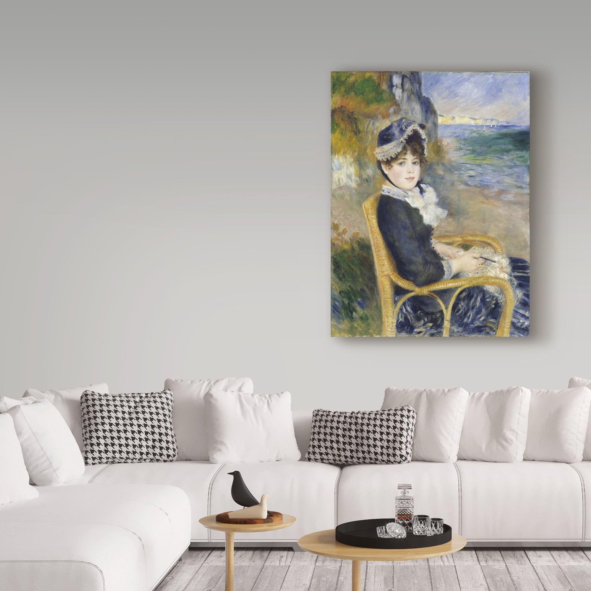 Trademark Fine Art 'By The Seashore' Canvas Art by Pierre Auguste Renoir