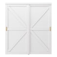 thumbnail image 3 of 72" x 80" Space-Saving K-Type Sliding Closet Door - Wood Grain Door Panel, Includes Complete Hardware Set, 3 of 6