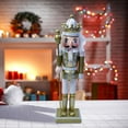 thumbnail image 4 of 2pcs Wooden Nutcracker Soldier Figurine Photography Props Collectible Party Favors Gift 30cm Christmas Sculpture for Themed Party Holiday C, 4 of 8